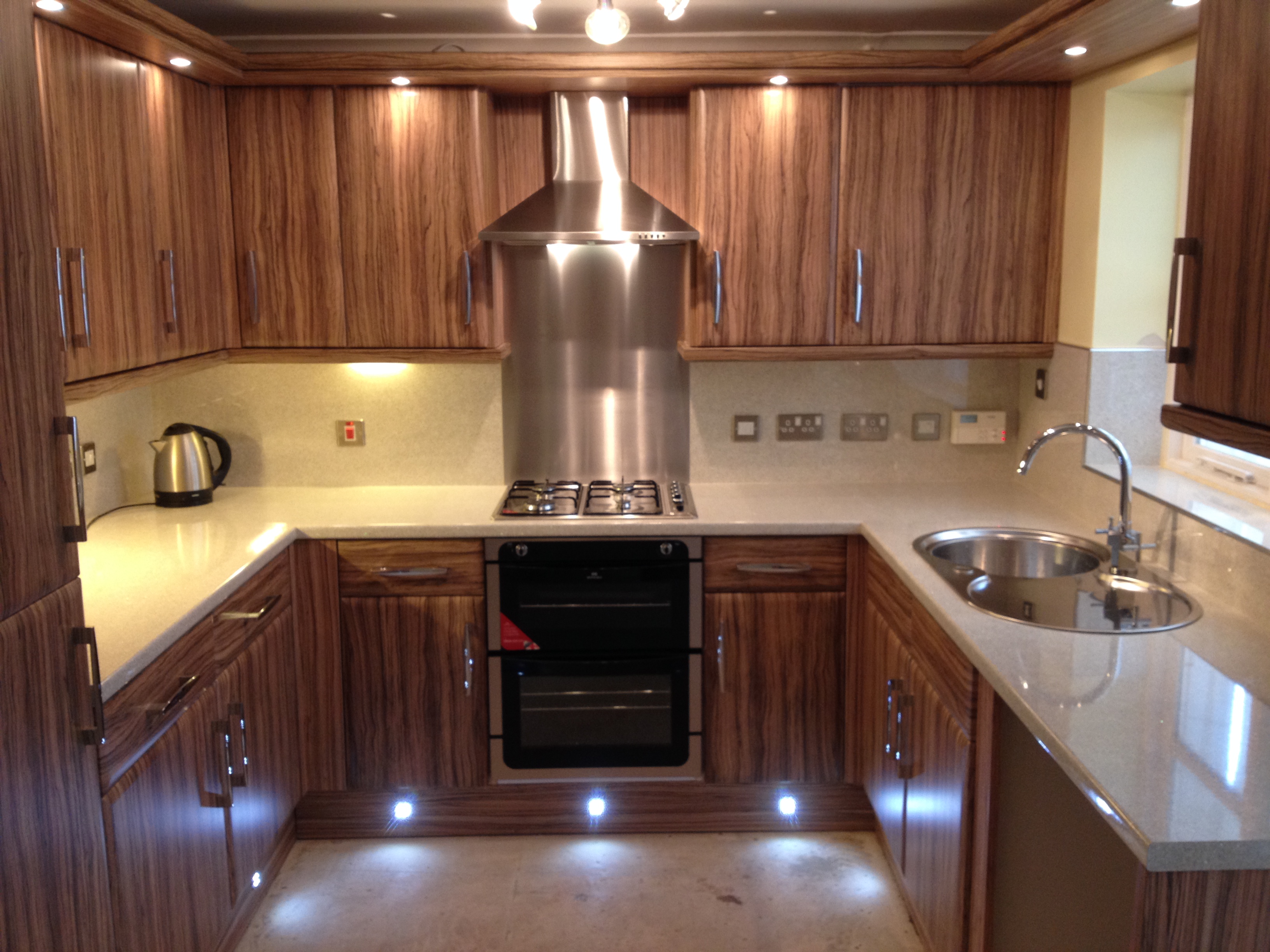 high gloss olivewood kitchen